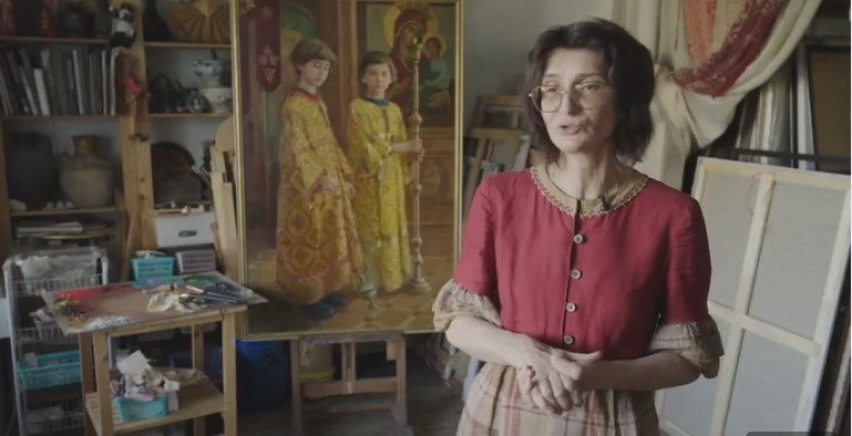Наталья Милашевич о картине «Алтарники» для конкурса «Вечная Россия. Вера. История. Мир»